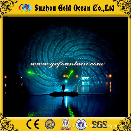 Colorful Lake RGB Laser Light Show Water Screen Movie